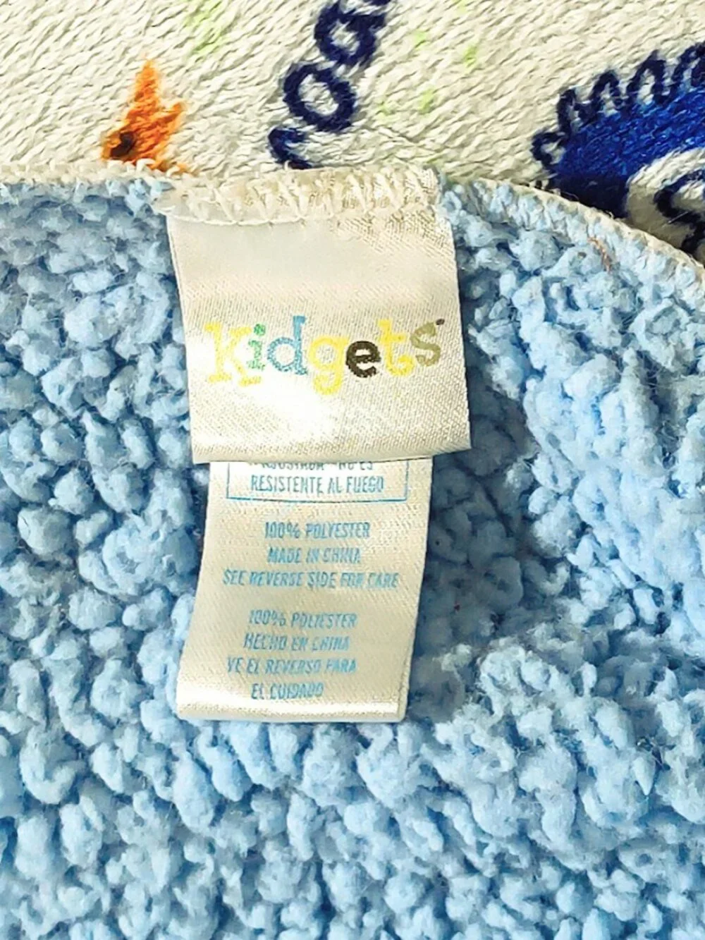 Kidgets Dinosaur Roar Blue Sherpa Lovey Security Blanket 30